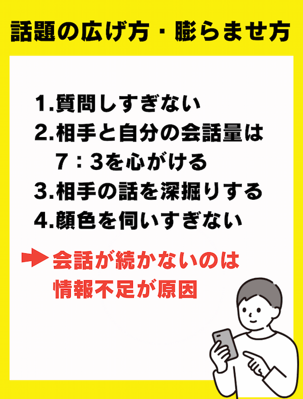 話題の広げ方・膨らませ方