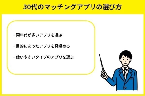 30代のマッチングアプリの選び方