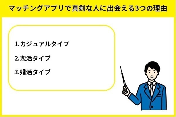 マッチングアプリで真剣な人に出会える3つの理由