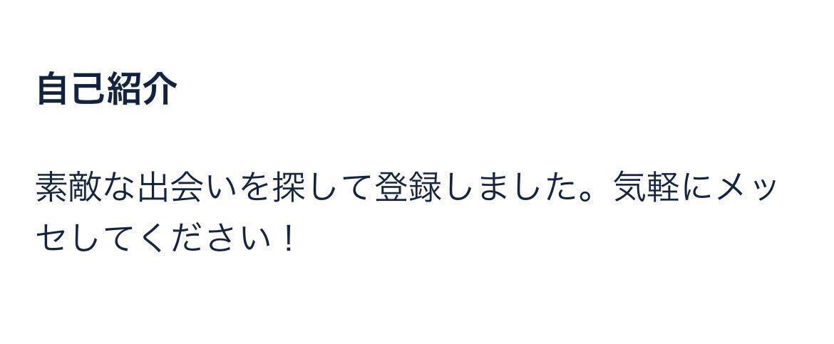 初期設定の自己紹介文