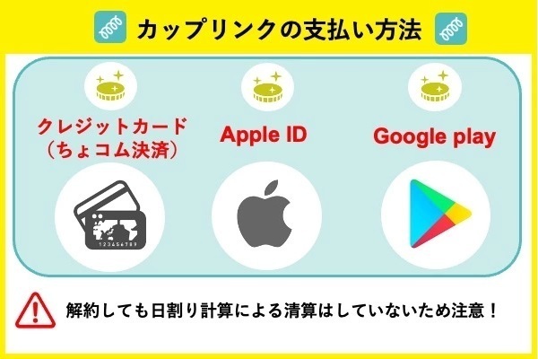 カップリンクの支払い方法
