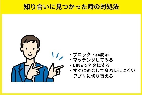 知り合いに見つかった時の対処法